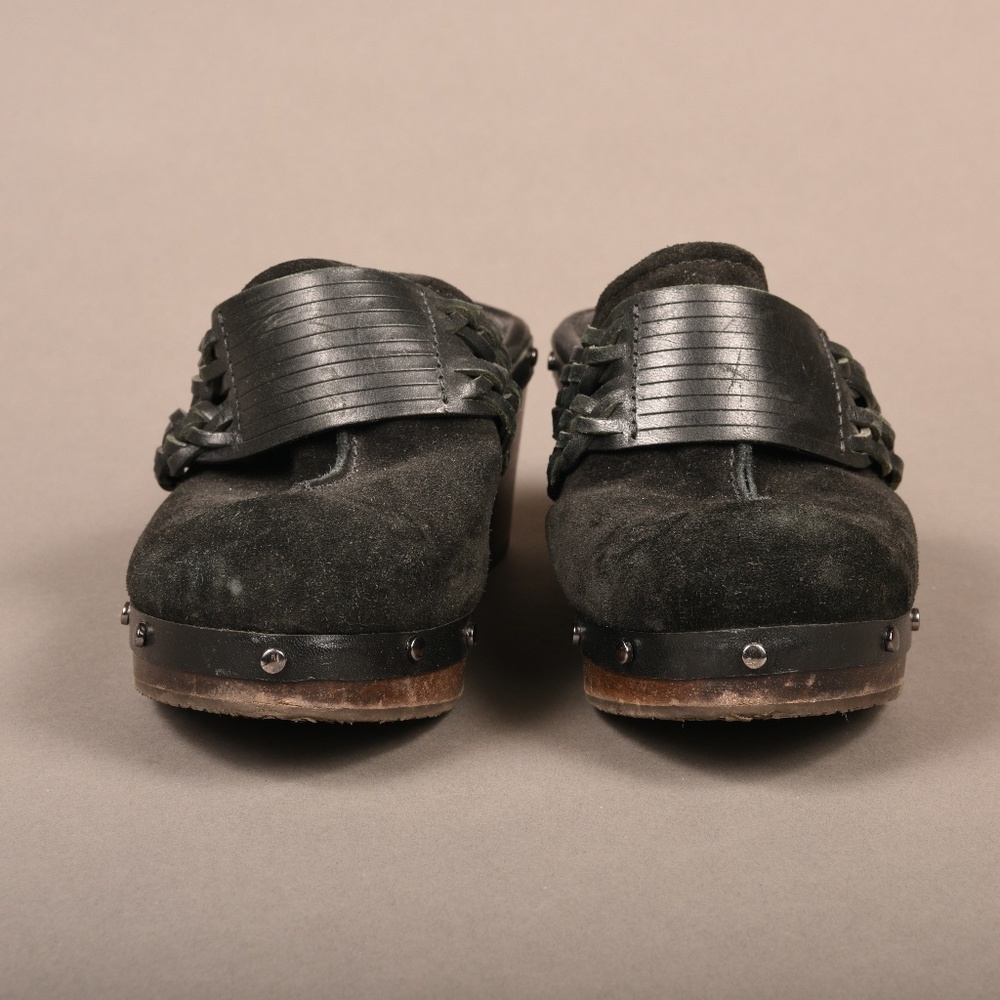 JOHNSTON & MURPHY Womens Leather Braided Clogs - Picture 9 of 10